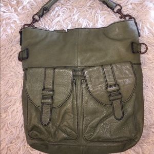 Liebeskind khaki green leather big bag